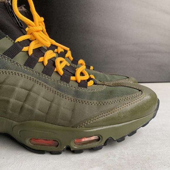 674 NIKE AIR MAX 95 SNEAKERBOOT DARK LODEN OLIVE GREEN Men’s Size 10 - Picture 3 of 13